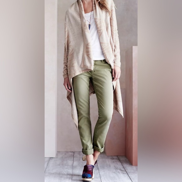 Pilcro and the Letterpress Pants - Pilcro Anthropologie Fit Hyphen Chinos Olive Green Women’s 29 Boho Comfort Prep